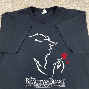 Vintage Disney Beauty and the Beast brodway musical single stitched t-shirt